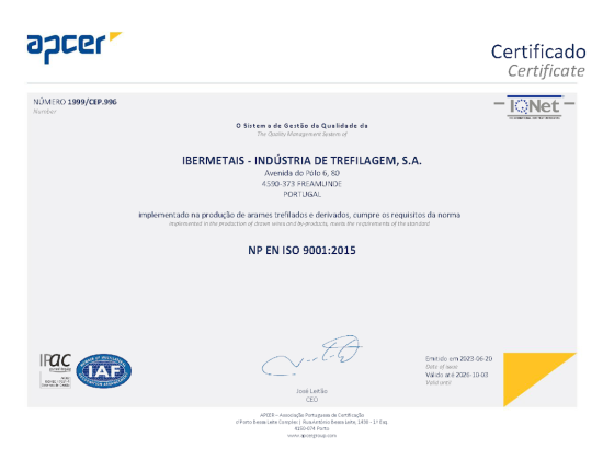 APCER NP EN ISO 9001:2015